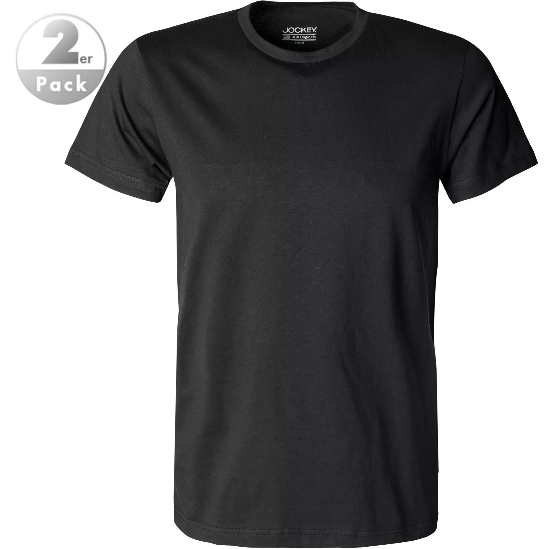 Jockey T-Shirt 2er Pack 120120/999 T-Shirts, Baumwolle, Schwarz 1 Jockey T-Shirt 2er Pack 120120/999 T-Shirts, Baumwolle, Schwarz