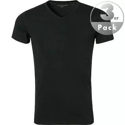 Tommy Hilfiger T-Shirt 3er Pack 2S87903767/990 T-Shirts, Baumwoll-Stretch, Schwarz 1 Tommy Hilfiger T-Shirt 3er Pack 2S87903767/990 T-Shirts, Baumwoll-Stretch, Schwarz