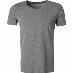 Marc O'Polo Shirt V-Neck 2er Pack 149804/202 T-Shirts, Baumwoll-Stretch, Grau meliert, Grey-melange