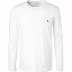 LACOSTE T-Shirt TH2040/001 Longsleeve, Regular Fit, Baumwolle, Weiß, Blanc