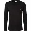 LACOSTE T-Shirt TH2040/031 Longsleeve, Regular Fit, Baumwolle, Schwarz, Noir