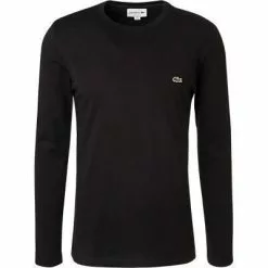 LACOSTE T-Shirt TH2040/031 Longsleeve, Regular Fit, Baumwolle, Schwarz, Noir