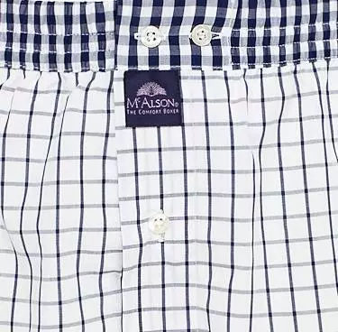 MC ALSON Boxer-Shorts 0224/weiß-blau Boxershorts, Baumwolle, Weiß-blau kariert 2 MC ALSON Boxer-Shorts 0224/weiß-blau Boxershorts, Baumwolle, Weiß-blau kariert – Bild 2