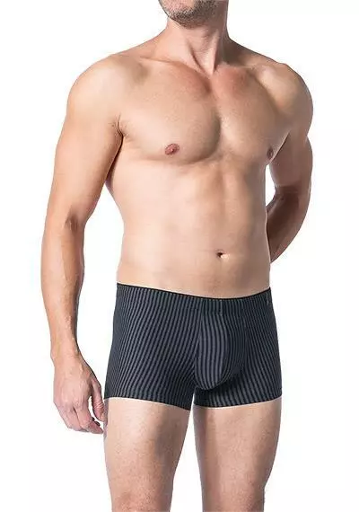 Schiesser Long Life Soft Shorts 149047/001 Trunk, Modal, Schwarz-grau gestreift, Blauschwarz 1 Schiesser Long Life Soft Shorts 149047/001 Trunk, Modal, Schwarz-grau gestreift, Blauschwarz