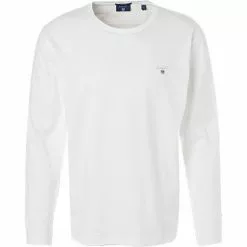 Gant Longsleeve 234502/110 Regular Fit, Baumwolle, Weiß, White