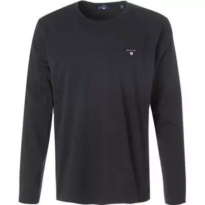 Gant Longsleeve 234502/5 Regular Fit, Baumwolle, Schwarz, Black 1 Gant Longsleeve 234502/5 Regular Fit, Baumwolle, Schwarz, Black