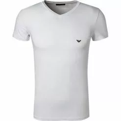 EMPORIO ARMANI V-Shirt 110810/CC729/00010 T-Shirt, Baumwolle, Weiß