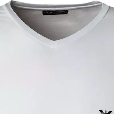 EMPORIO ARMANI V-Shirt 110810/CC729/00010 T-Shirt, Baumwolle, Weiß 2 EMPORIO ARMANI V-Shirt 110810/CC729/00010 T-Shirt, Baumwolle, Weiß – Bild 2