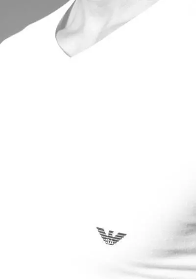 EMPORIO ARMANI V-Shirt 110810/CC729/00010 T-Shirt, Baumwolle, Weiß 3 EMPORIO ARMANI V-Shirt 110810/CC729/00010 T-Shirt, Baumwolle, Weiß – Bild 3