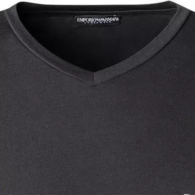 EMPORIO ARMANI V-Shirt 110810/CC729/00020 T-Shirt, Baumwolle, Schwarz 2 EMPORIO ARMANI V-Shirt 110810/CC729/00020 T-Shirt, Baumwolle, Schwarz – Bild 2