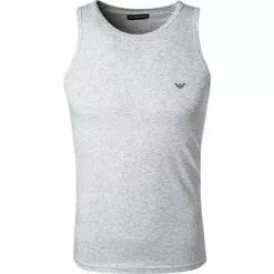 EMPORIO ARMANI Tank Top 110828/CC729/00048 Tanktop, Baumwoll-Stretch, Hellgrau meliert, Grau