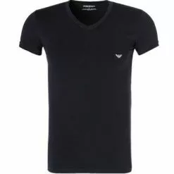 EMPORIO ARMANI V-Neck 2er Pack 111512/CC717/13742 T-Shirts, Baumwoll-Stretch, Grau-nachtblau, Grau -Wäsche Verkaufsshop 229208 norm3