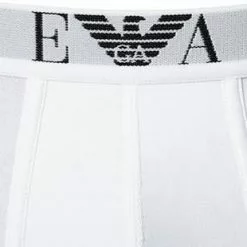EMPORIO ARMANI Boxer 2er Pack 111284/CC715/04710 Trunks, Baumwoll-Stretch, Weiß -Wäsche Verkaufsshop 229229 norm2