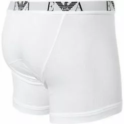EMPORIO ARMANI Boxer 2er Pack 111284/CC715/04710 Trunks, Baumwoll-Stretch, Weiß -Wäsche Verkaufsshop 229229 norm3