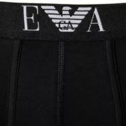 EMPORIO ARMANI Boxer 2er Pack 111284/CC715/07320 Trunks, Baumwoll-Stretch, Schwarz -Wäsche Verkaufsshop 229230 norm2