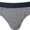 HOM HO1 Simon Mini Briefs 359852/00RA Slip mit Eingriff, Modal-Stretch, Navy-weiß gestreift, Navy