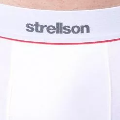 Strellson 3er Pack Shorts 531101/10 Trunks, Baumwoll-Stretch, Weiß, White -Wäsche Verkaufsshop 234046 norm2