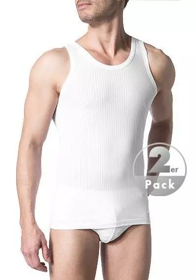 Schiesser Authentic Shirt 2er Pack 103401/100 Tanktops, Baumwoll-Stretch, Weiß 1 Schiesser Authentic Shirt 2er Pack 103401/100 Tanktops, Baumwoll-Stretch, Weiß