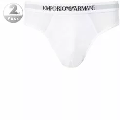 EMPORIO ARMANI Brief 2er Pack 111321/CC722/04710 Slips, Baumwolle, Weiß