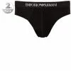EMPORIO ARMANI Brief 2er Pack 111321/CC722/07320 Slips, Baumwolle, Schwarz