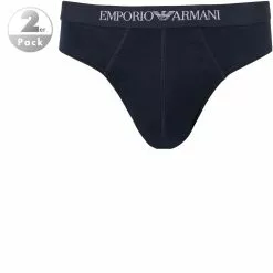 EMPORIO ARMANI Brief 2er Pack 111321/CC722/27435 Slips, Baumwolle, Dunkelblau, Marine