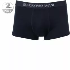 EMPORIO ARMANI Trunk 2er Pack 111613/CC722/27435 Trunks, Baumwolle, Marineblau, Marine