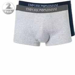 EMPORIO ARMANI Trunk 2er Pack 111613/CC722/15935 Trunks, Baumwolle, Hellgrau-marineblau, Marine-grau