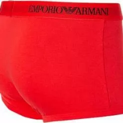 EMPORIO ARMANI Trunk 3er Pack 111610/CC722/23410 Trunks, Baumwolle, Rot-weiß-schwarz, Weiß-rot-schwarz -Wäsche Verkaufsshop 239848 norm7