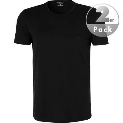 EMPORIO ARMANI T-Shirt 2er Pack 111647/CC722/07320 T-Shirts, Baumwolle, Schwarz 2 EMPORIO ARMANI T-Shirt 2er Pack 111647/CC722/07320 T-Shirts, Baumwolle, Schwarz – Bild 2