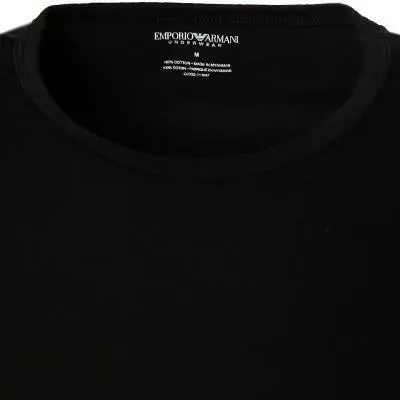 EMPORIO ARMANI T-Shirt 2er Pack 111647/CC722/07320 T-Shirts, Baumwolle, Schwarz 3 EMPORIO ARMANI T-Shirt 2er Pack 111647/CC722/07320 T-Shirts, Baumwolle, Schwarz – Bild 3