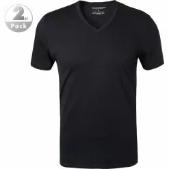 EMPORIO ARMANI V-Shirt 2er Pack 111648/CC722/07320 T-Shirts, Baumwolle, Schwarz