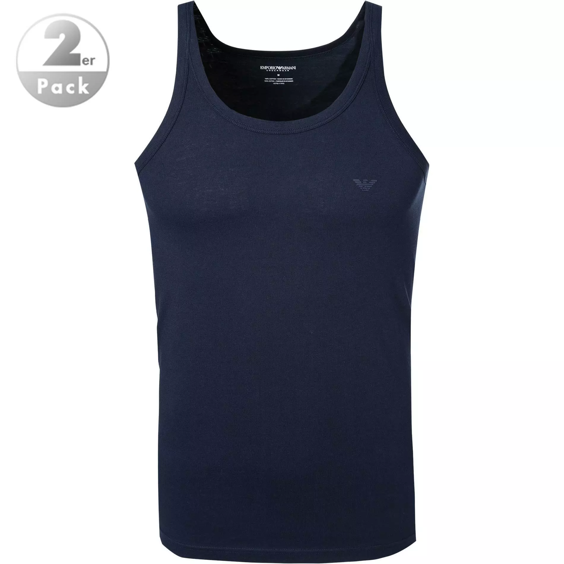 EMPORIO ARMANI Tank Top 2 Pack 111612/CC722/27435 Tanktops, Baumwolle, Marineblau, Marine 1 EMPORIO ARMANI Tank Top 2 Pack 111612/CC722/27435 Tanktops, Baumwolle, Marineblau, Marine