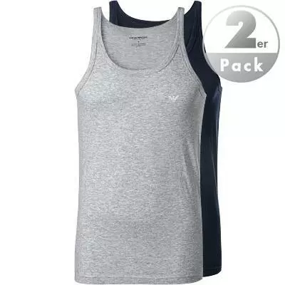 EMPORIO ARMANI Tank Top 2 Pack 111612/CC722/15935 Tanktops, Baumwolle, Hellgrau-navy, Marine-grau 1 EMPORIO ARMANI Tank Top 2 Pack 111612/CC722/15935 Tanktops, Baumwolle, Hellgrau-navy, Marine-grau
