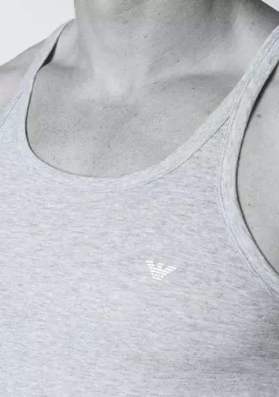 EMPORIO ARMANI Tank Top 2 Pack 111612/CC722/15935 Tanktops, Baumwolle, Hellgrau-navy, Marine-grau 3 EMPORIO ARMANI Tank Top 2 Pack 111612/CC722/15935 Tanktops, Baumwolle, Hellgrau-navy, Marine-grau – Bild 3