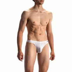 Olaf Benz RED1601 Brazilbrief 107411/1000 Slip, Baumwoll-Stretch, Weiß, White