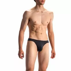 Olaf Benz RED1601 Brazilbrief 107411/8000 Slip, Baumwoll-Stretch, Schwarz, Black