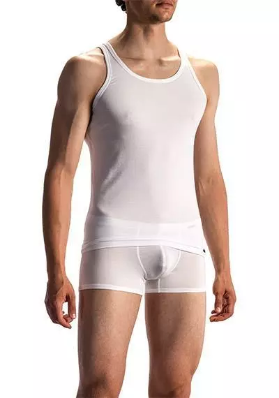 Olaf Benz RED1601 Sportshirt 107415/1000 Tanktop, Baumwoll-Stretch, Weiß, White 2 Olaf Benz RED1601 Sportshirt 107415/1000 Tanktop, Baumwoll-Stretch, Weiß, White – Bild 2