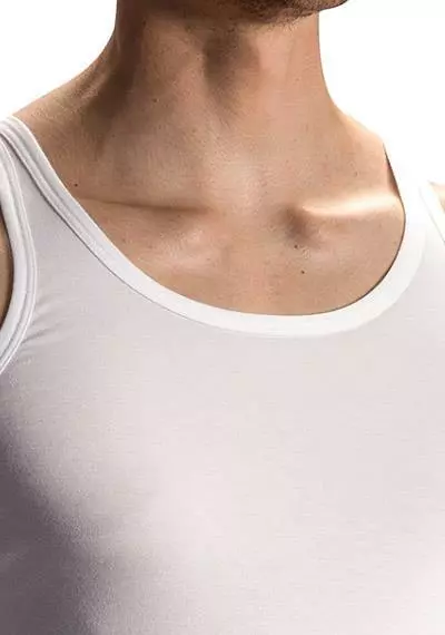 Olaf Benz RED1601 Sportshirt 107415/1000 Tanktop, Baumwoll-Stretch, Weiß, White 4 Olaf Benz RED1601 Sportshirt 107415/1000 Tanktop, Baumwoll-Stretch, Weiß, White – Bild 4