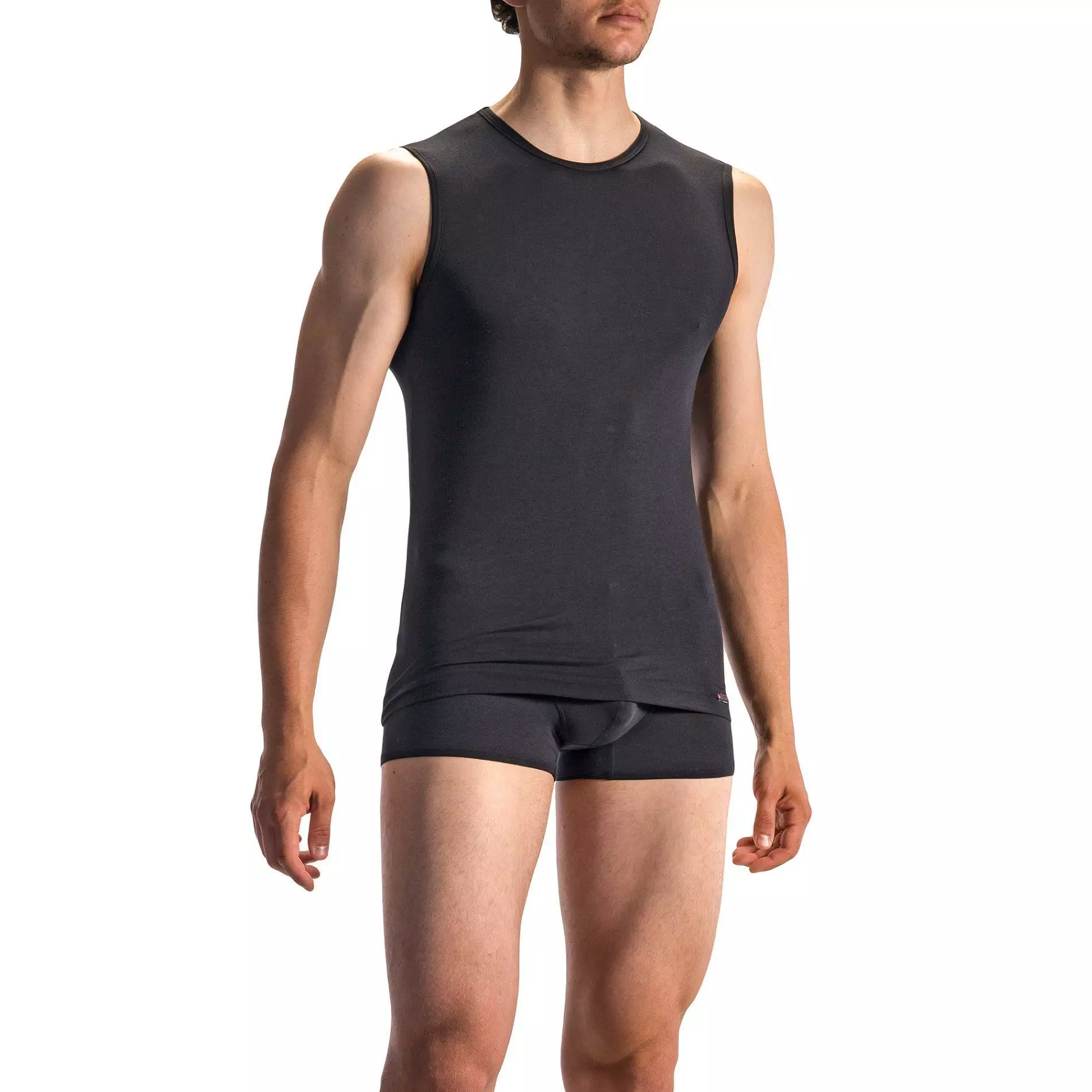 Olaf Benz RED1601 Collegeshirt 107416/8000 Tanktop, Baumwoll-Stretch, Schwarz, Black 1 Olaf Benz RED1601 Collegeshirt 107416/8000 Tanktop, Baumwoll-Stretch, Schwarz, Black