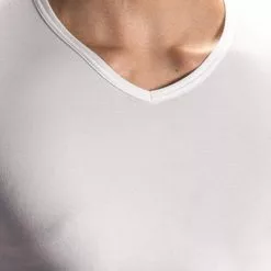 Olaf Benz RED1601 V-Shirt 107418/1000 T-Shirt, Baumwoll-Stretch, Weiß, White -Wäsche Verkaufsshop 241647 norm3