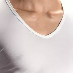 Olaf Benz RED1601 V-Shirt (Low) 107419/1000 T-Shirt, Baumwoll-Stretch, Weiß, White -Wäsche Verkaufsshop 241651 norm3