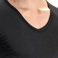 Olaf Benz RED1601 V-Shirt (Low) 107419/8000 T-Shirt, Baumwoll-Stretch, Schwarz, Black -Wäsche Verkaufsshop 241652 norm3