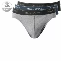 Marc O'Polo Slip 3er Pack 154628/901 Slips, Baumwoll-Stretch, Grau-marine, Assorted