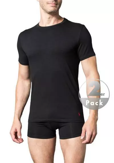 Polo Ralph Lauren T-Shirt 2 Pack 714621944001 T-Shirts, Baumwoll-Stretch, Schwarz, Black 2 Polo Ralph Lauren T-Shirt 2 Pack 714621944001 T-Shirts, Baumwoll-Stretch, Schwarz, Black – Bild 2