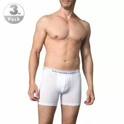 Polo Ralph Lauren Boxer 3er Pack 714621874/004 Trunks, Baumwoll-Stretch, Weiß