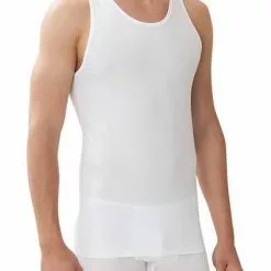 Zimmerli Pure Comfort Tank Top 172/1460/01 Tanktop, Baumwoll-Stretch, Weiß, White