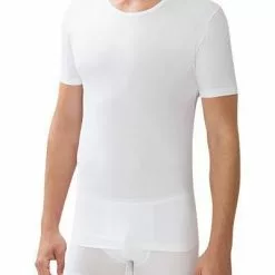 Zimmerli Pure Comfort T-Shirt 172/1461/01 Baumwoll-Stretch, Weiß, White