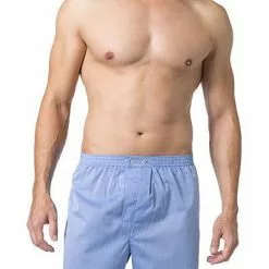 DEREK ROSE Classic Boxer Shorts 6000/AMAL001BLU Boxershorts, Baumwolle, Hellblau-weiß gestreift