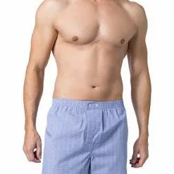 DEREK ROSE Classic Boxer Shorts 6000/FELS003BLU Boxershorts, Baumwolle, Dunkelblau-weiß kariert