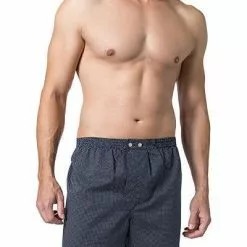 DEREK ROSE Classic Boxer Shorts 6000/PLAZ021NAV Boxershorts, Baumwolle, Nachtblau gepunktet
